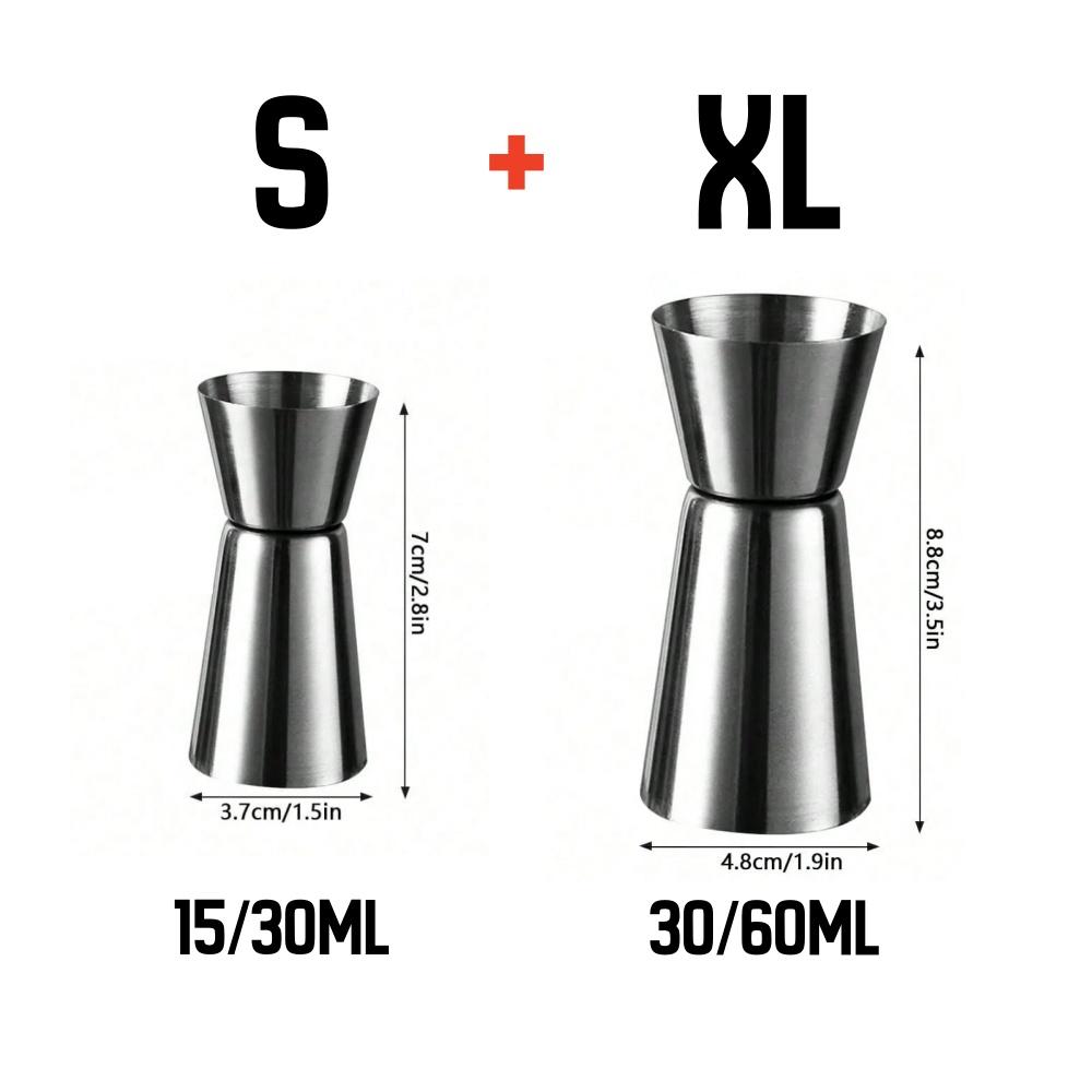 Stainless Steel Measuring Cup Cocktail Shaker Peg Measurer Jigger Dual Shot Drink Alcohol Capacity Shaking Bottle Party Bar Tool