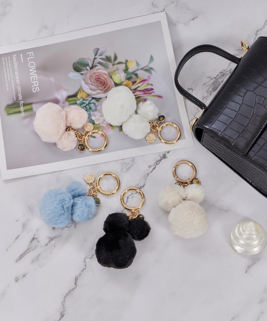 MAIA Fur Keyring B (Flower Pouch Included)