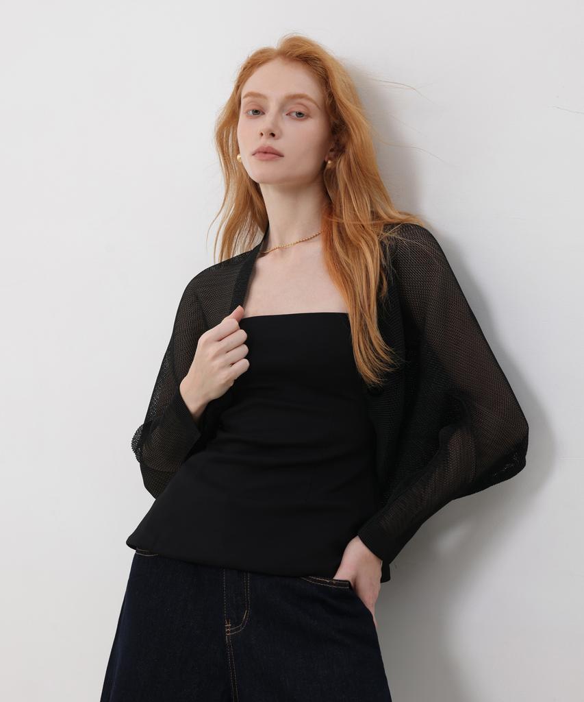 Pleatsmood Lucy Pleated Mesh Cardigan