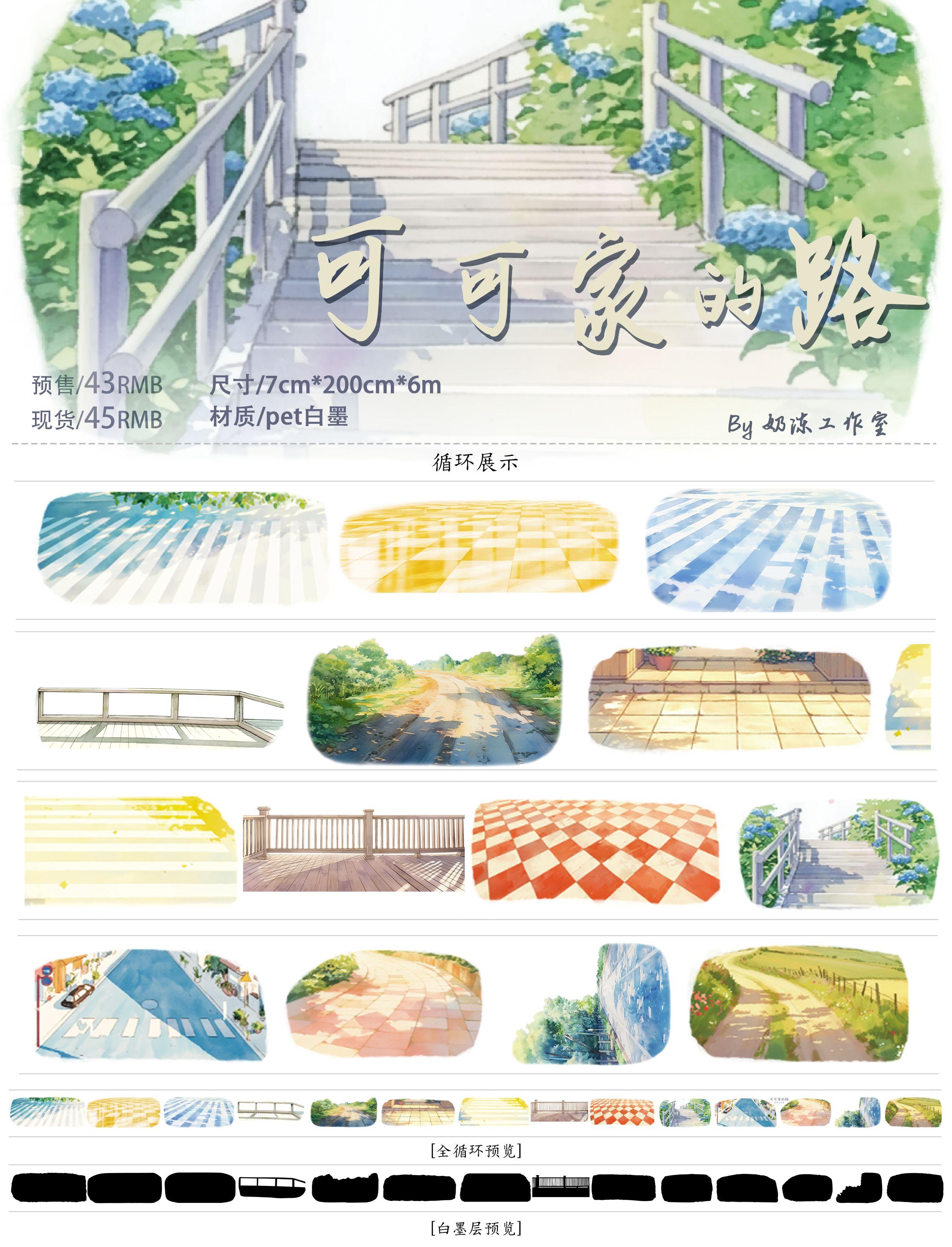 City At Night Landscape Washi Pet Tape Roll