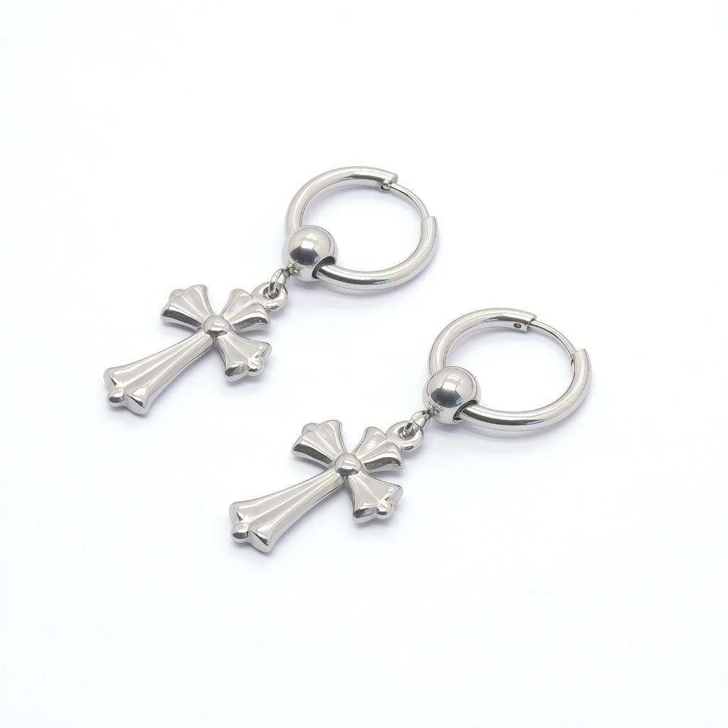 Unisex Minimalist Stainless Steel Cone Pendant Earrings