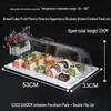 European Style Transparent Flip-Lid Food Display Tray