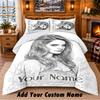 Lana Del Rey Custom Name 3Pcs Bedding Set 1 Bed Sheet 2 Pillowcases Bedroom Home Decor