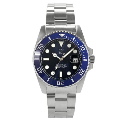 HYAKUICHI 101 No.1Z 20 ATM Water Resistant Diver's Watch with Ceramic Bezel (Blue x Blue)