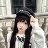 Lovely Stylish Cabbie Hat Rabbit Theme Furry Ear Vintage Cabbie Caps Unisex Headwear Autumn Winter Hat for Daily Wear