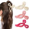Bows Shark Claw Clips Convenient Strong Grip Hair Accessory Pink Ribbon Clips Trendy Large Hair Claw for Thick Hair