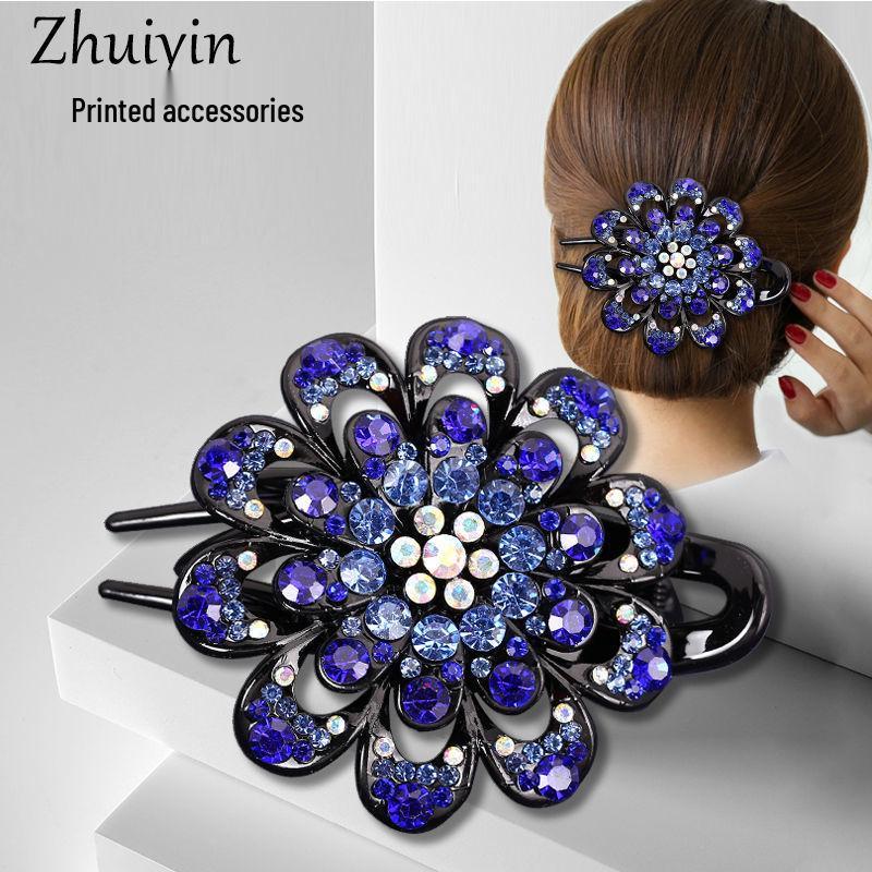 Luxury Korean Rhinestone Hair Claw Clip for Updos
