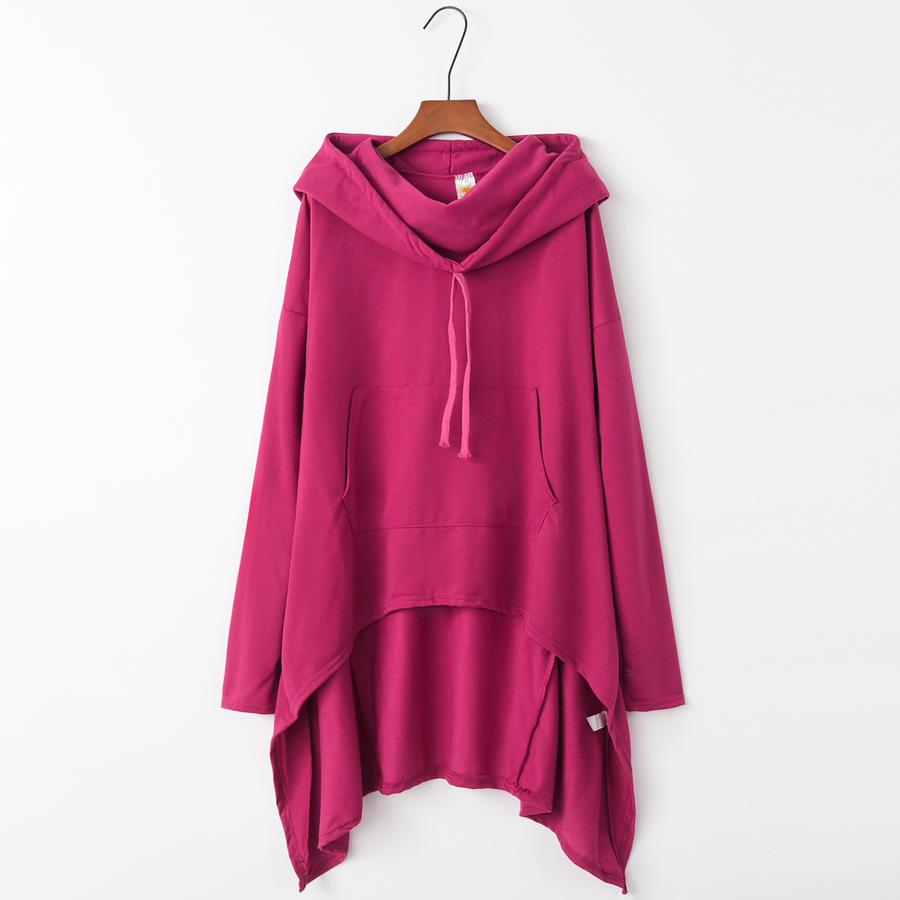 Fall/Winter Wish Amazon New Arrivals Women's Long Hooded Sweatshirt Solid Color