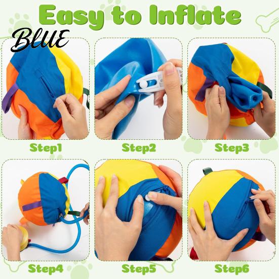 Interactive Dog Ball Herding for Dogs Calming with Cover Handle Inflatable Training Anti-burst Toy Large Breeds Small Medium Active Play Exercise