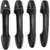 Motoforti Car Door Handle Cover Trim, Side Door Handle Cover, for Toyota RAV4 2013-2018, ABS Carbon Fiber Black 1 Set