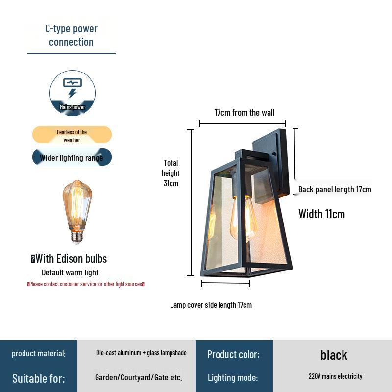 European Style Waterproof Solar Wall Lamp: Super Bright Antique Design for Outdoor Courtyards, Corridors, and Villa Hallways