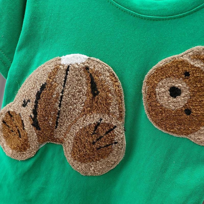 New Sets Kid Fashion Cute Cartoon Girl Top Comfort Soft Versatile Shorts Daily Classic Short Sleeved Simple Summer Kid Clothing