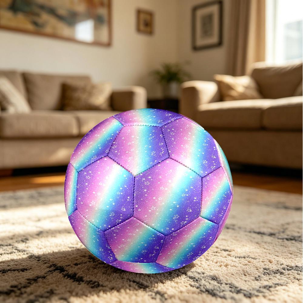 1pc Rainbow Starry Sky Size 5 Soccer Ball Professional Match Training Football Indoor &Outdoor Sports Ball Lightweight Durable m6514