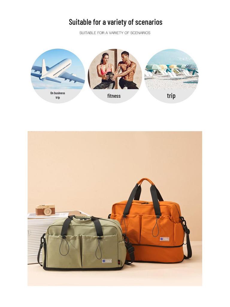 Travel Fashion Multi-Purpose Women's Yoga Fitness Shoulder Bag - Large Capacity Crossbody Handbag