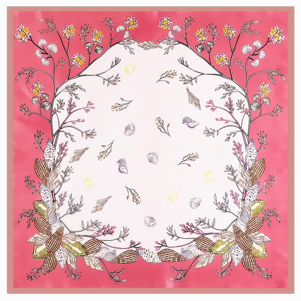 Square Shawls and Wraps Silk Satin Hijab Scarves For Women Headband Neck Scarfs For Ladies 90*90CM