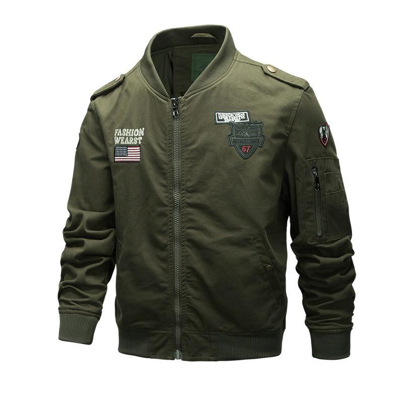 Winter new men's fleece thickened casual tooling jacket men's loose fashion casual bomber jacket
