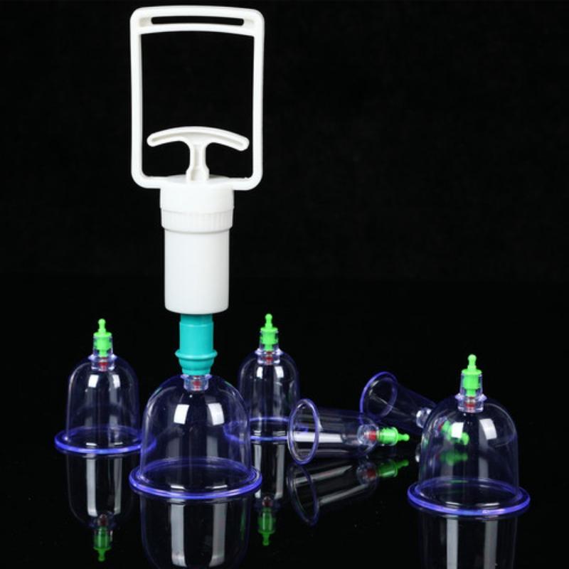 1/6/12 Pcs Vacuum Cupping Cans For Massage Therapy Anti Cellulite Body Meridian Acupuncture Suction Cup Set
