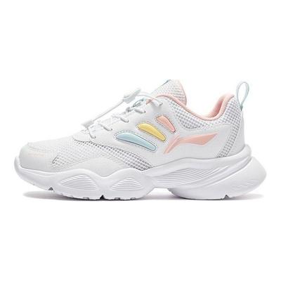 Li Ning Kids Non-Slip Shock Absorbing Durable Low-Top Sports Casual Shoes Unisex Sneaker White YKCS086-72
