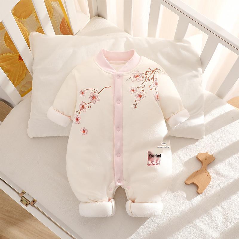 Tuta invernale per neonato in stile cinese: Tuta Calda e Spessa per Bambini e Bambine