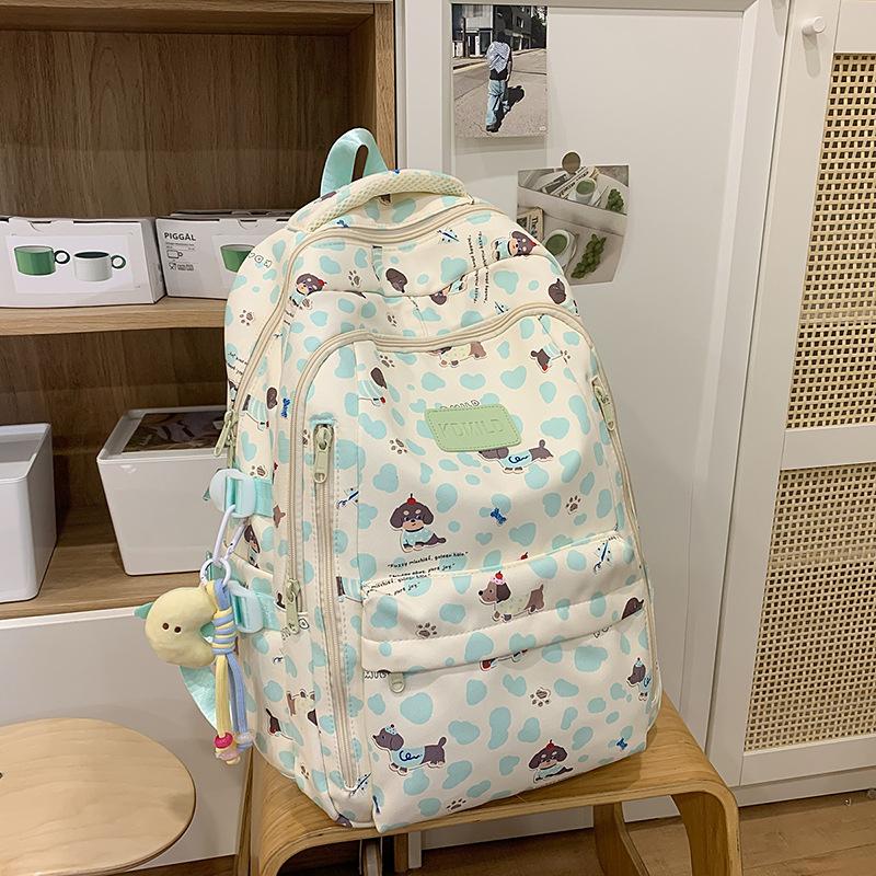 Schoolbag 2025 Schoolbag Female Korean Edition Junior Girl High School High School Large Capacity Mori Cute Printed Backpack