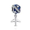New 2024 925 Sterling Silver Plated Blue Pave Series Star Owl Butterfly Moon Pendant Diy Jewelry Bead Fit European Bracelet