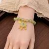 Women  Lucky Bracelet Imitation Hetian Jade Temperament Beaded Bracelet Jewelry Gift