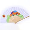 Sammenleggbar vifte Lett å male Bambusviftehåndtak Glatt åpning Komfortabelt grep DIY Førskoleutdanning Sammenleggbar vifte Hjemmeforsyning