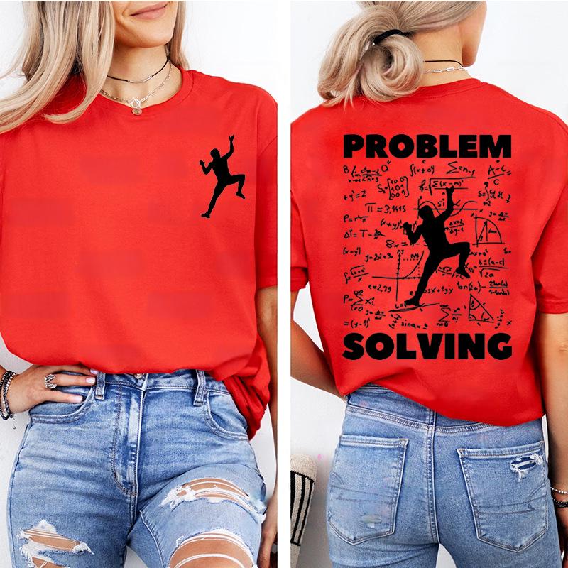 Casual European Fit Rock Climbing Graphic T-Shirt – Loose, Short Sleeve, Fashionable Top