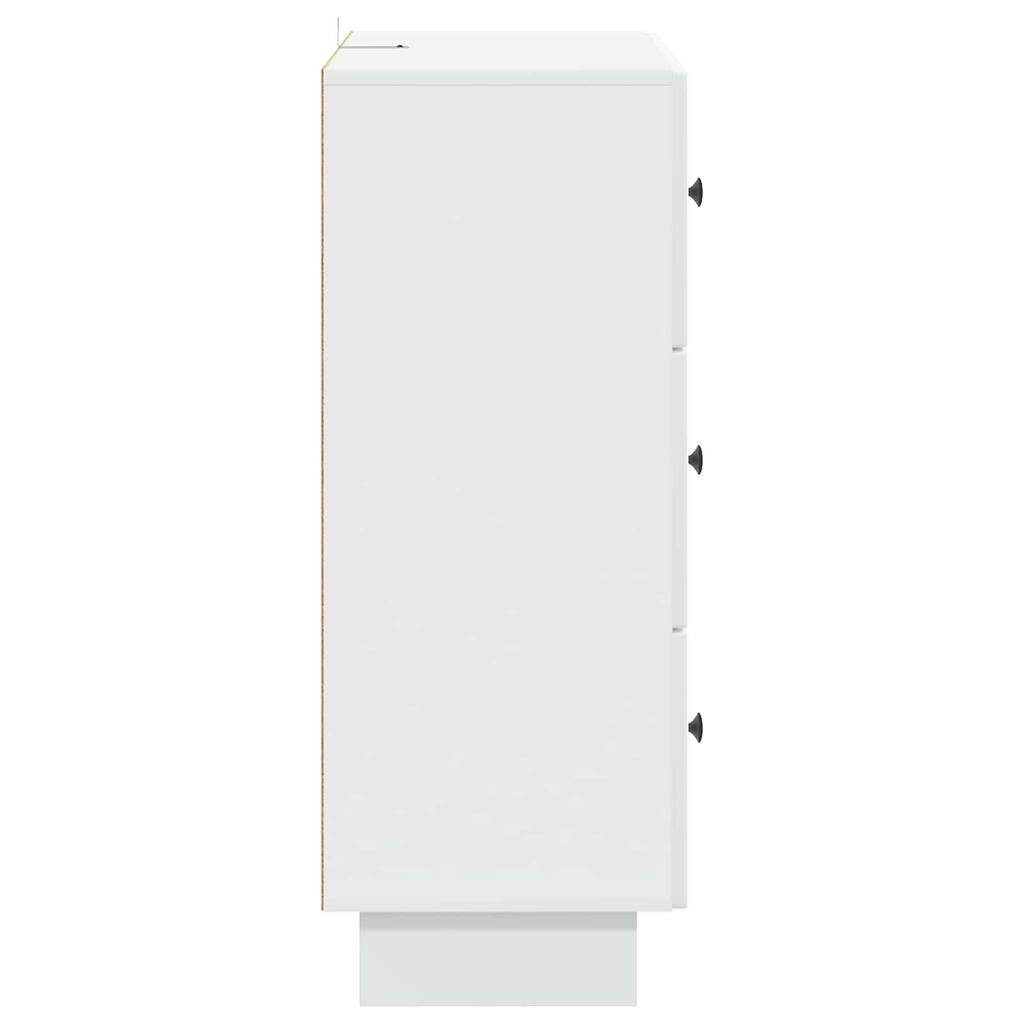 White Drawer Cabinet 66 x 34.5 x 90 cm Particleboard