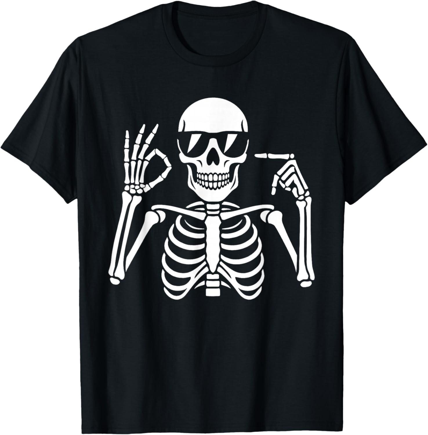 67 Skeleton Funny Six Seven Gen Alpha Halloween Meme T-Shirt Mens Womens Tees Top unisex T-Shirt Mens Womens Tees Top L