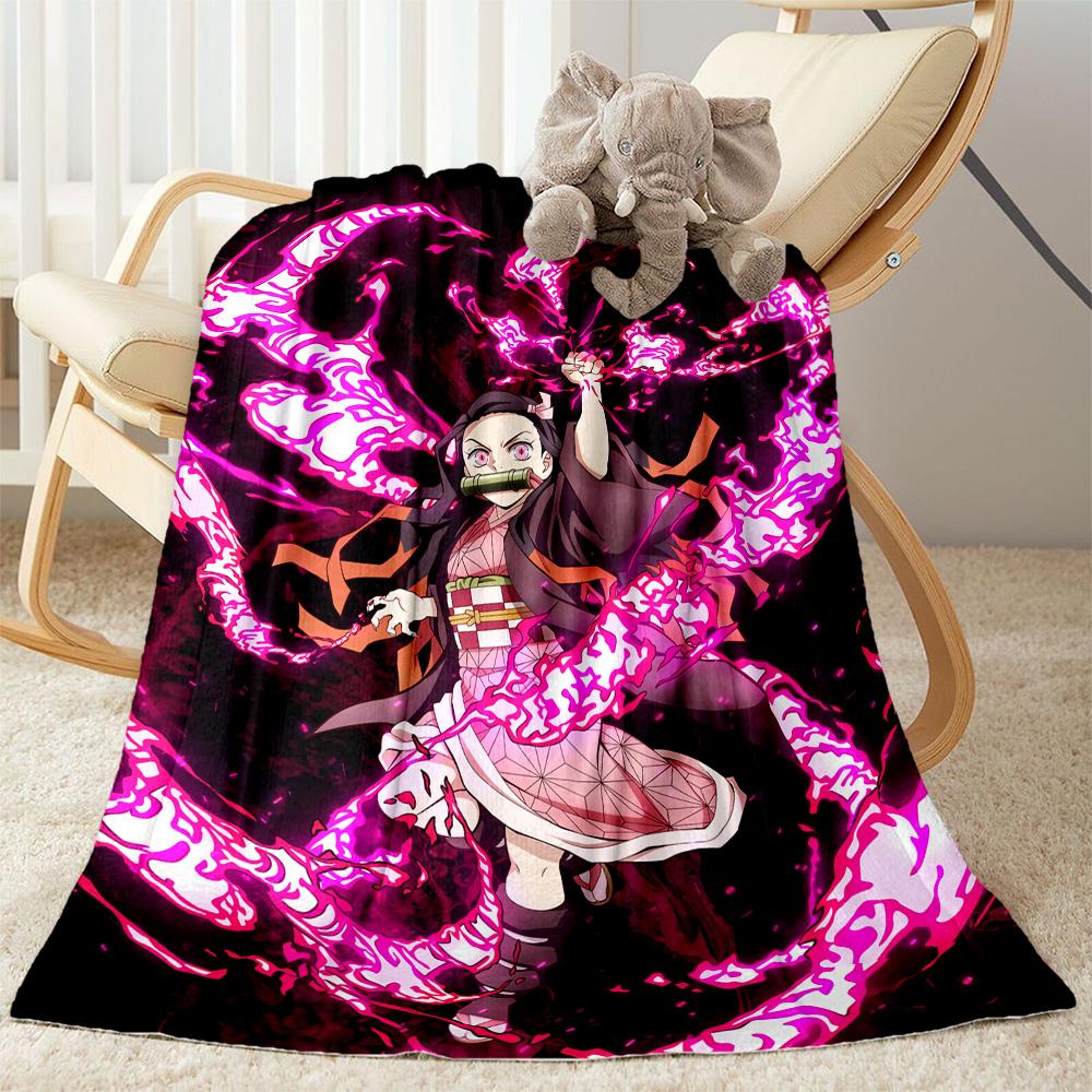 Nezuko Kamado's Journey Blankets Are Suitable for Living Rooms,making Them an Ideal Choice for Outdoor Travel and Gifts.