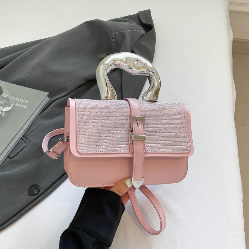 Simple New Solid Color Messenger Small Square Bag Handbag Small Fresh Shoulder Bag Versatile Bag