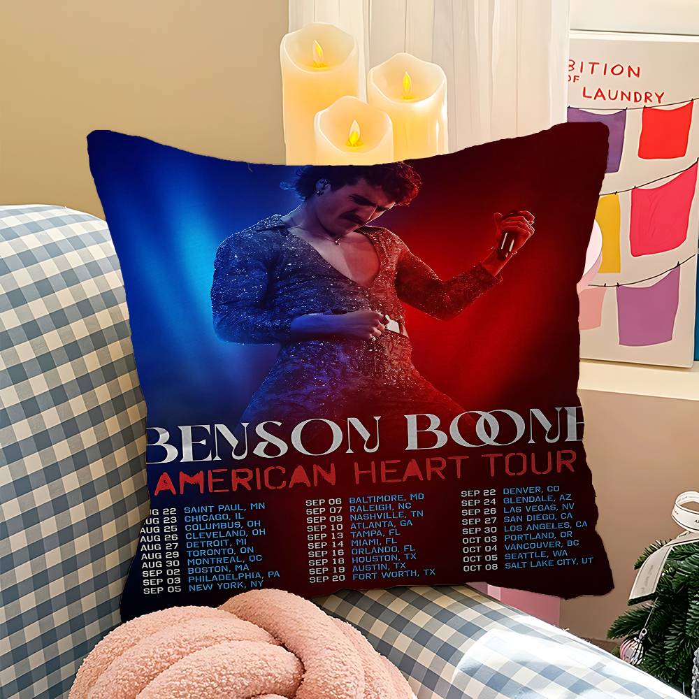 Cuscino Regalo Cantante B-Benson Boone Decorazione Ufficio Domestico Cuscino Camera da Letto Divano Auto CopricuscinoFedera