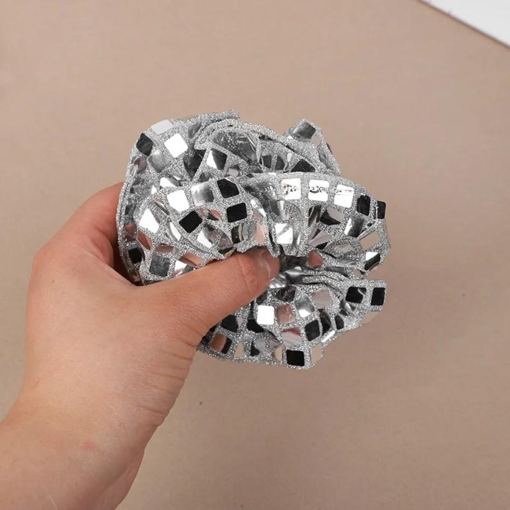 6pcs Super Shiny Rubber Bands Set Retro Disco Large Intestine Hair Tie Hair Accessories