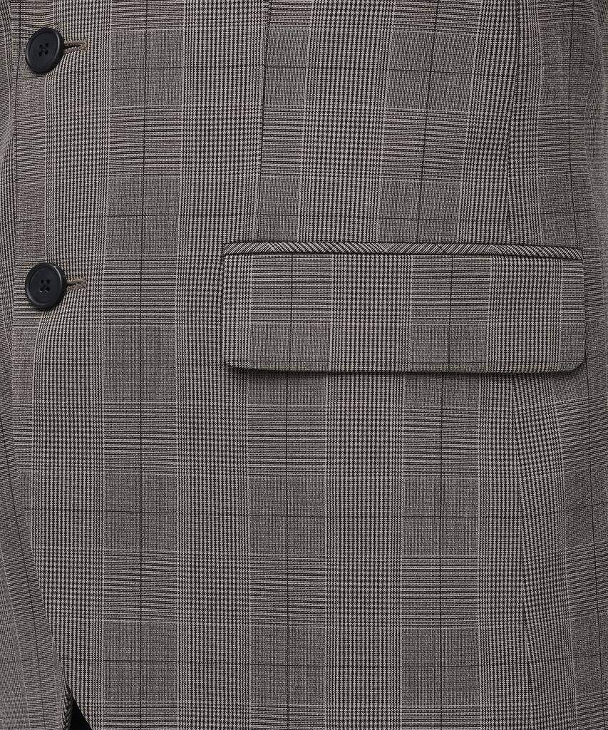 Musinsa Standard Glen Check Basic Blazer [Dark Beige]