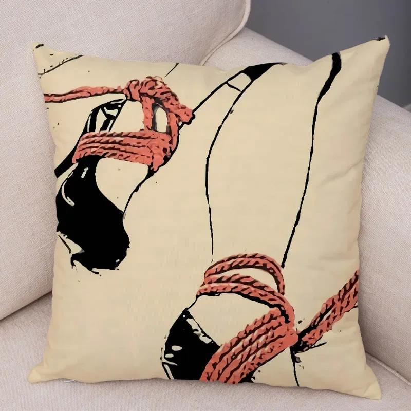 Home Decor Living Room Cartoon Sexy Lady Pillowcase Decoration Pretty Girl Ass Cushion Cover Sofa Car