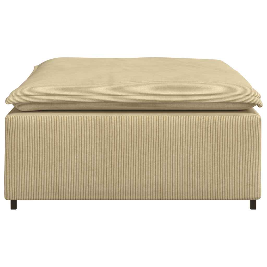 Modular Sofa Footstool Module Grey Green 100x100x48 Cm