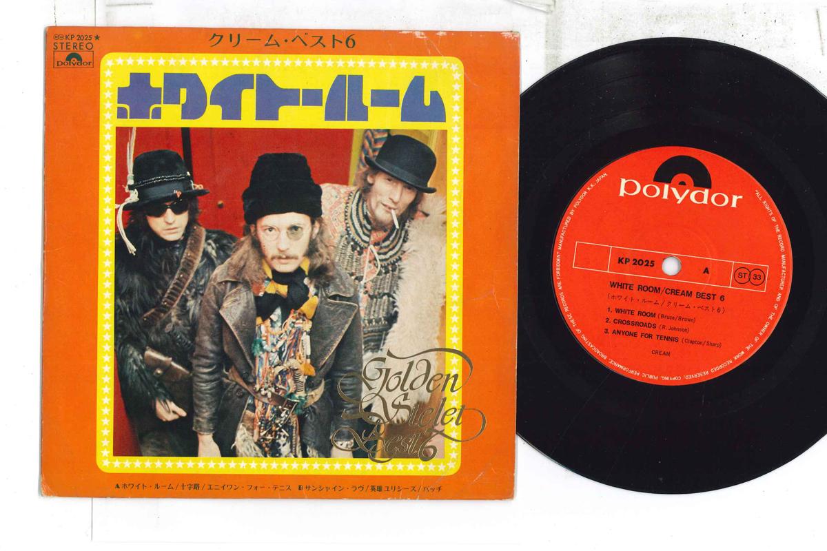 

7inch Record CREAM - White Room / Cream Best 6 KP2025 POLYDOR 1972 Japan Rock Used
