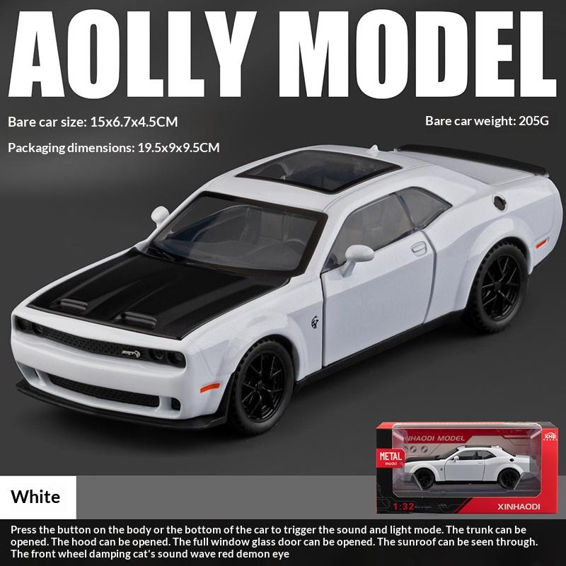 1/32 Dodge Challenger SRT Car Model Alloy Die-cast Simulation Hellcat Muscle Sports Car Model Boy Toy Car Holiday Birthday Gift