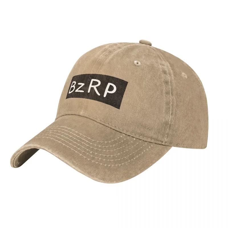 BZRP Logo Washed Cotton Baseball Cap Unisex Streetwear Fashion Adjustable Hat for Unisex and Women Casual Outfit Accessory
