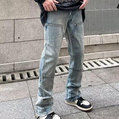 Ανδρικά Καμπάνα Τζιν Στυλ High Street Hip-Hop Με Σούρες