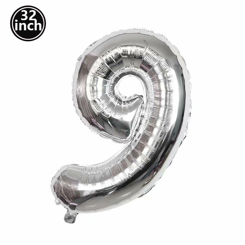 Multi Color Large Numbers 1 Balloon 32Inch 1 2 3 4 5 6 7 8 9 Birthday Ball Red Digit Bachelorette Balloons Figure Golob Balloons