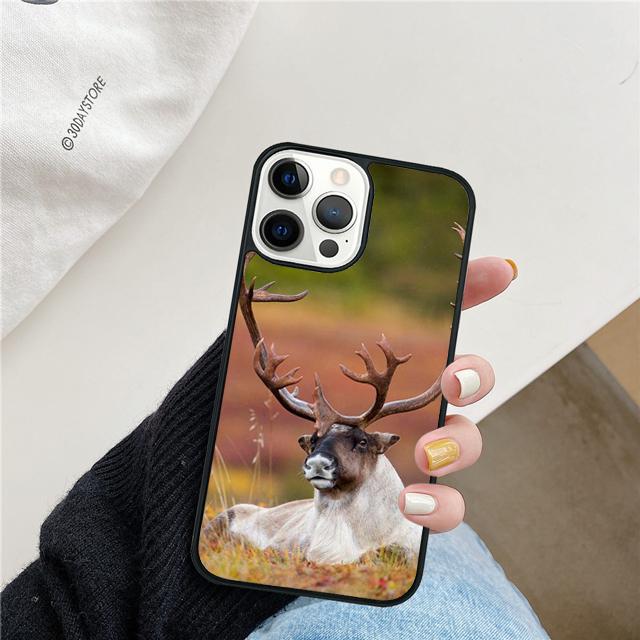 Beautiful Nature Wild Reindeer Moose Stag Phone Case Cover For iPhone 17 Air 15 16 14 13 12 Pro Max 11 Pro Max Plus