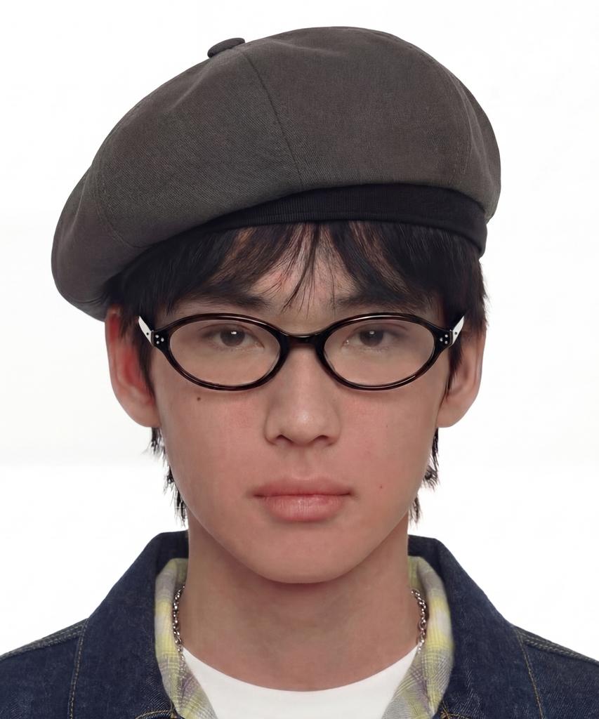 Eondeokeonteulol Cotton Adjustable Beret Beret / Web Strap / Gray