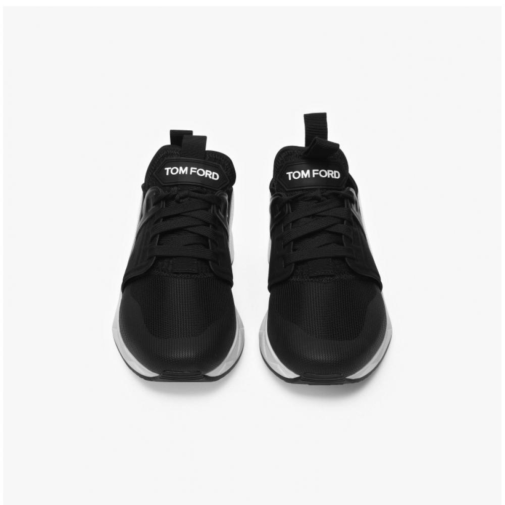 Tomford J1100 Tof001n 3nw01 Sleep Neoprenové semišové lehké tenisky