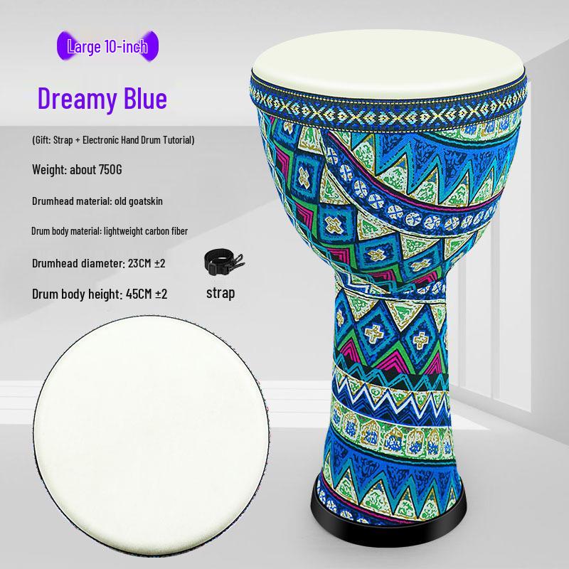 Sheepskin African Hand Drum for All Ages - Beginner To Professional