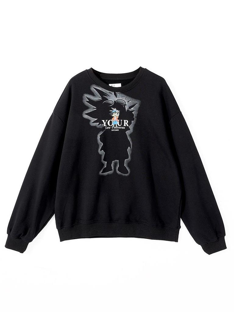 Korean Style Cartoon Sports Hoodie for Older Kids - Boys' Long Sleeve Top