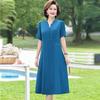 Summer 2025 Noble Lady Plus Size Dress - Short-Sleeved, Elegant Design for Middle-Aged & Elderly Women