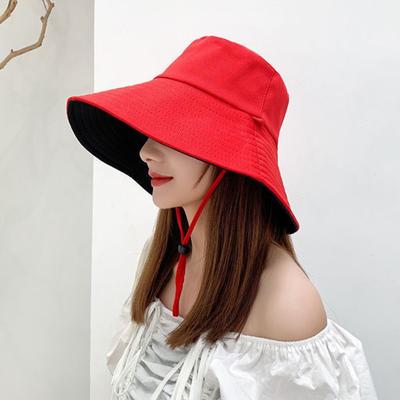 Chapeau seau Protection UV à 360 degrés Cordon de serrage réglable Chapeau de pêche à large bord Chapeau d'été pour le voyage