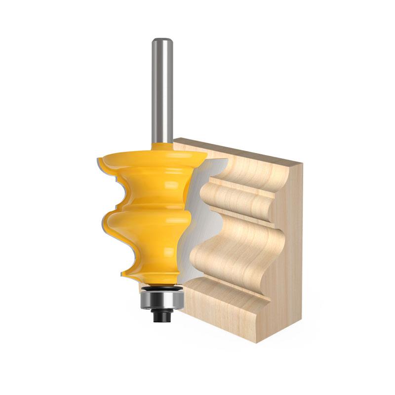 1PC Handrail Architectural Moulding Router Bit Woodworking Milling Cutter for Wood Bit Face Mill Tool - 6mm 1/4 8mm 1/2 12mm Shank